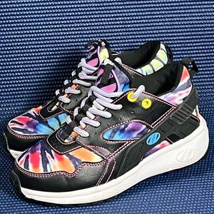 Heelys Black Tie Dye Rainbow Force Skate Shoes Kids’ Size 13C
